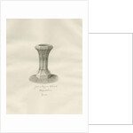 Font in Kinver Church: sepia drawing, 1846 by John Buckler