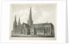 Lichfield Cathedral - South East View: engraving, nd [c 1823] by John Coney