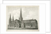 Lichfield Cathedral - South East View: engraving, nd [c 1823] by John Coney