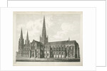 Lichfield Cathedral - South East View: engraving, nd [c 1823] by John Coney