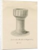 Font in Enville Church by John Chessell Buckler