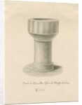 Font in Enville Church by John Chessell Buckler