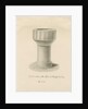 Font in Enville Church by John Chessell Buckler