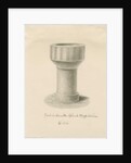 Font in Enville Church by John Chessell Buckler