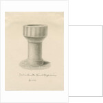 Font in Enville Church by John Chessell Buckler