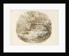 Biddulph - Ancient Well in Knypersley Woods: sepia drawing, 1838 by Thomas Peploe Wood