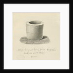 Font in Leek Church by John Buckler