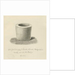 Font in Leek Church by John Buckler