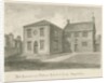 Leek Town - Grammar School: sepia drawing, 1844 by John Buckler