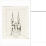 Lichfield Cathedral - West Front: engraving, nd [c 1819] by John Britton