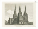 Lichfield Cathedral - West Front by John Chessell Buckler