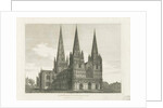 Lichfield Cathedral - West Front by John Chessell Buckler