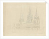 Lichfield Cathedral - North West View: etching, 1807 by John Buckler