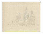 Lichfield Cathedral - North West View: etching, 1807 by John Buckler