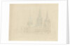Lichfield Cathedral - North West View: etching, 1807 by John Buckler
