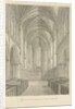 Interior of Lichfield Cathedral - Choir and Lady Chapel: sepia drawing, 1833 by John Chessell Buckler