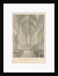 Interior of Lichfield Cathedral - Choir and Lady Chapel: sepia drawing, 1833 by John Chessell Buckler