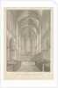 Interior of Lichfield Cathedral - Choir and Lady Chapel: sepia drawing, 1833 by John Chessell Buckler
