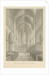 Interior of Lichfield Cathedral - Choir and Lady Chapel: sepia drawing, 1833 by John Chessell Buckler