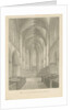 Interior of Lichfield Cathedral - Choir and Lady Chapel: sepia drawing, 1833 by John Chessell Buckler