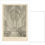 Interior of Lichfield Cathedral - Choir and Lady Chapel: sepia drawing, 1833 by John Chessell Buckler