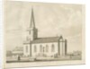 Whittington Church: sepia drawing, 1836 by Thomas Peploe Wood