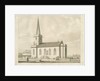 Whittington Church: sepia drawing, 1836 by Thomas Peploe Wood