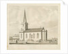Whittington Church: sepia drawing, 1836 by Thomas Peploe Wood