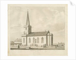 Whittington Church: sepia drawing, 1836 by Thomas Peploe Wood