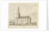 Whittington Church: sepia drawing, 1836 by Thomas Peploe Wood