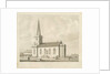 Whittington Church: sepia drawing, 1836 by Thomas Peploe Wood