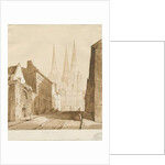 Lichfield Cathedral : red-sepia drawing, 1837 by Thomas Peploe Wood