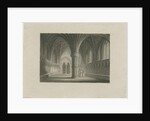 Interior of Lichfield Cathedral - Chapter House: steel engraving, nd [c 1815] by James Storer