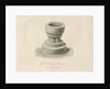 Font in Hanbury Church: sepia drawing, 1839 by John Buckler