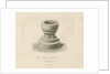 Font in Hanbury Church: sepia drawing, 1839 by John Buckler