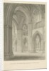 Interior of Lichfield Cathedral - Crossing from the North Transept: sepia drawing, 1806 by John Buckler