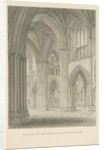 Interior of Lichfield Cathedral - Crossing from the North Transept: sepia drawing, 1806 by John Buckler