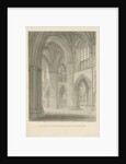 Interior of Lichfield Cathedral - Crossing from the North Transept: sepia drawing, 1806 by John Buckler