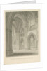 Interior of Lichfield Cathedral - Crossing from the North Transept: sepia drawing, 1806 by John Buckler