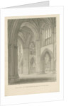 Interior of Lichfield Cathedral - Crossing from the North Transept: sepia drawing, 1806 by John Buckler