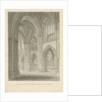 Interior of Lichfield Cathedral - Crossing from the North Transept: sepia drawing, 1806 by John Buckler
