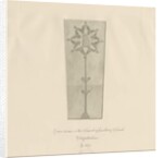 Hanbury Church - Gravestone: sepia drawing, 1839 by John Buckler