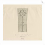 Hanbury Church - Gravestone: sepia drawing, 1839 by John Buckler