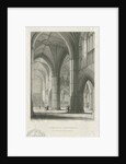 Interior of Lichfield Cathedral - Crossing from the North Transept: engraving by School English