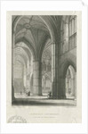 Interior of Lichfield Cathedral - Crossing from the North Transept: engraving by School English