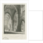 Interior of Lichfield Cathedral - Crossing from the North Transept: engraving by School English