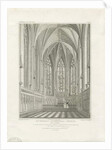 Interior of Lichfield Cathedral - Lady Chapel: engraving by John Britton