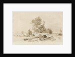Handsacre - Old High Bridge: sepia drawing, 1839 by Thomas Peploe Wood