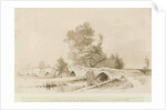 Handsacre - Old High Bridge: sepia drawing, 1839 by Thomas Peploe Wood