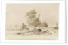 Handsacre - Old High Bridge: sepia drawing, 1839 by Thomas Peploe Wood